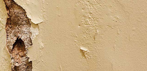 Façades Essonne, mur endommagé, peinture écaillée.